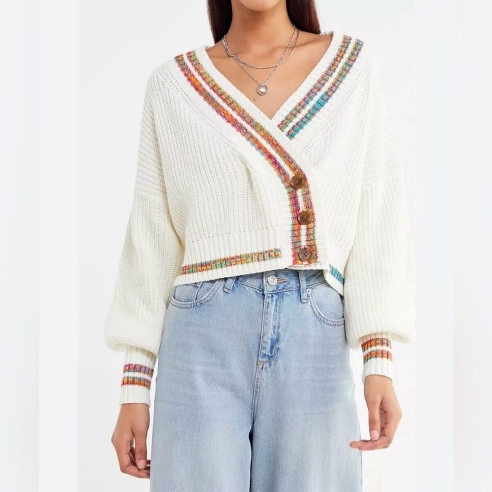 Urban Outfitters cream cropped Sweater